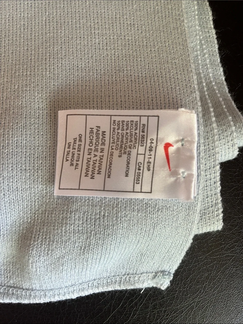 Nike Cream Knit Scarf with Subtle Embroidered Logo